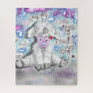 Little Lamb - Watercolor - Cute Jigsaw Puzzle