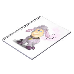 Little Lamb with Bell - Add Your Text / Name Notebook