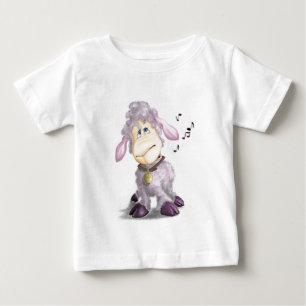 Little Lamb with Bell Funny Baby T-Shirt