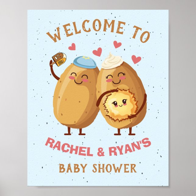 Little Latke Baby Shower Welcome Sign (Front)
