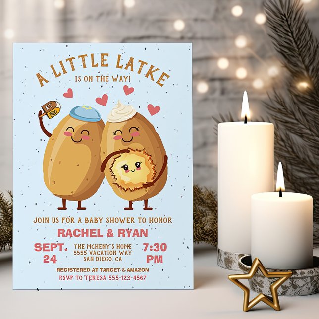 Little Latke Hanukkah Baby Shower  Invitation (Creator Uploaded)