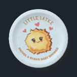 Little Latke Hanukkah Baby Shower  Paper Plate<br><div class="desc">Hanukkah Baby Shower for the new parents to be. Features a cute latke baby. Great for a girl or boy baby to be! All wording can be changed. To make more changes go to Personalise this template. On the bottom you’ll see “Want to customise this design even further? Click on...</div>