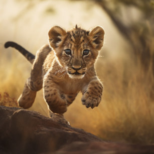 Little Leaping Lion Cub Jigsaw Puzzle