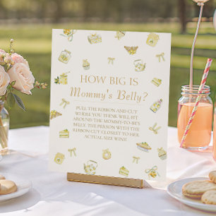 Little Lemon Baby Shower How Big Mommys Belly Poster