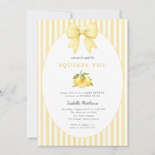 Little Lemon Can't Wait to Squeeze You Baby Shower Invitation