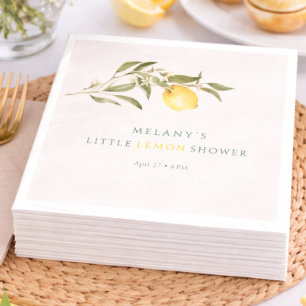 Little Lemon Citrus Baby Shower Napkin