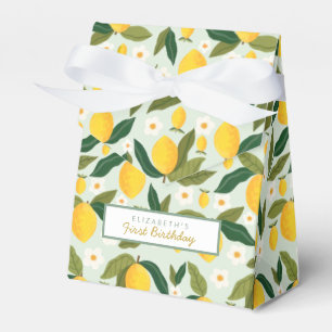 Little Lemon Flowers First Birthday Favour Box