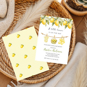 Little Lemon is on the way fresh Baby Shower Invitation
