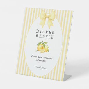Little Lemon Mama's Main Squeeze Baby Shower Pedestal Sign