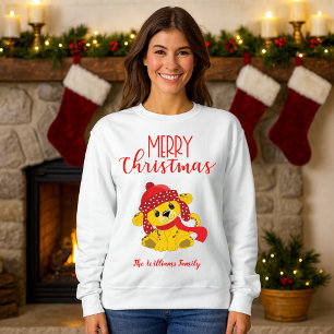 Little Leopard Cheer Christmas Sweatshirt