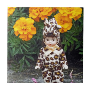 Little Leopard Girl Tile