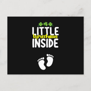 Little Leprechaun Inside Pregnancy Pregnant Mum Postcard
