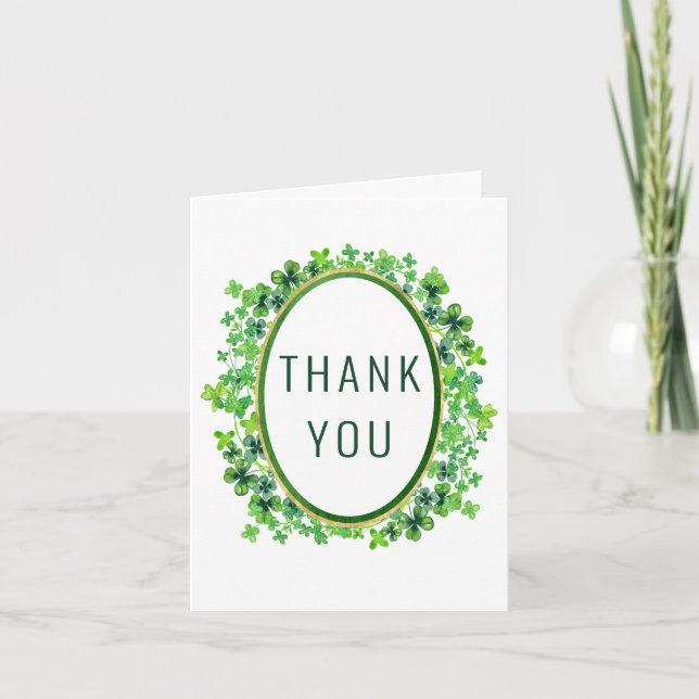 Little Leprechaun Truck | Photo Thank You Card (Front)