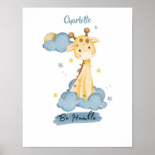 Little Lessons Giraffe from the Clouds Poster