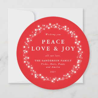 Little Lights | Chic Sparkling Red Holiday Card
