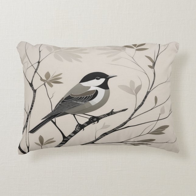 little lines Birds painting Sleek design Decorative Cushion (Front)