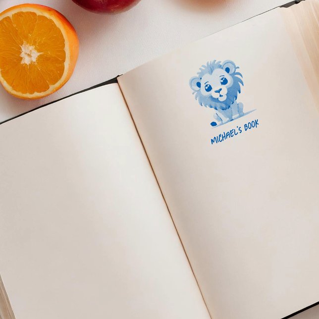 Little Lion Bookplate Self-inking Stamp (Creator Uploaded)