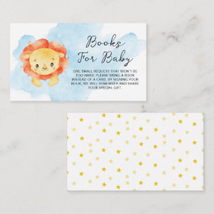 Little Lion Its a Boy Watercolor Books Guest Enclosure Card