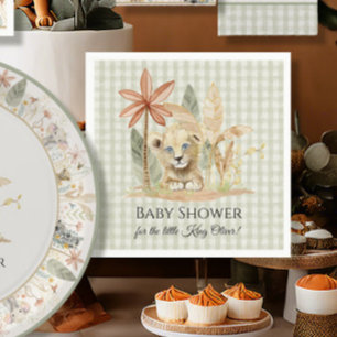 Little Lion King Zebra Giraffe Safari Baby Shower Napkin