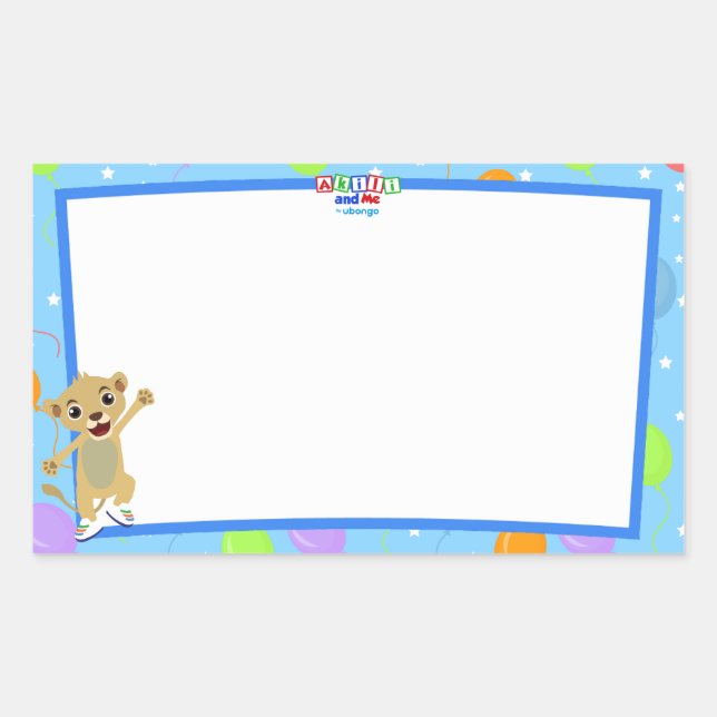 Little Lion Name Tag Sticker (Front)