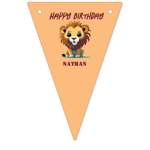 Little Lion personalised Birthday Bunting