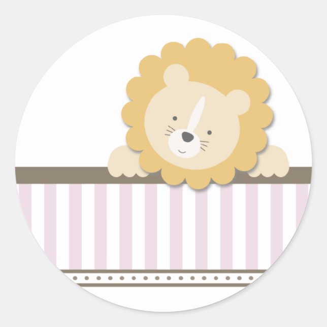 Little Lion {Pink} | Stickers (Front)