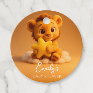 Little Lion & Star - Baby Shower Favor Tags