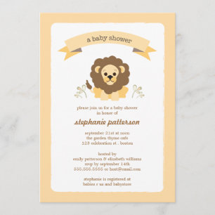 Little LIon Sweet Jungle Baby Shower Invitation