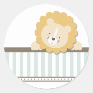 Little Lion {Teal} Stickers