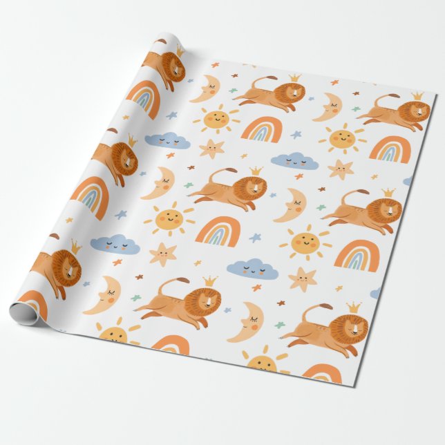 Little lion wrapping paper (Unrolled)