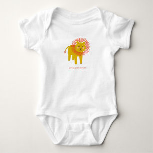 Little Lions Cute Baby Bodysuit with Custom Text