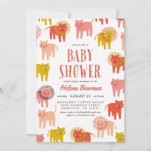 Little Lions Desert Warm Baby Shower Invitation