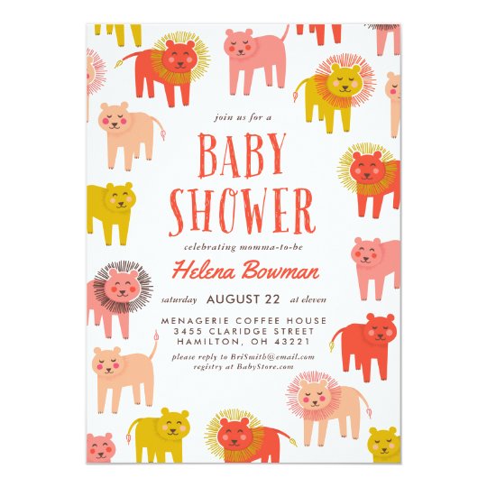 Little Lions Desert Warm Baby Shower Invitation