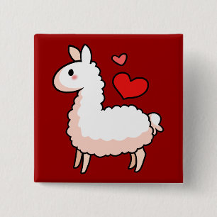 Little Llama 15 Cm Square Badge