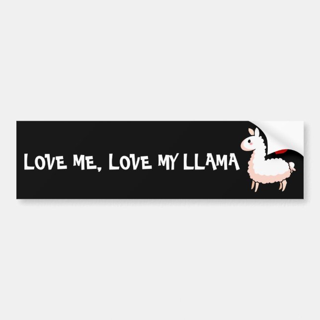 Little Llama Bumper Sticker (Front)
