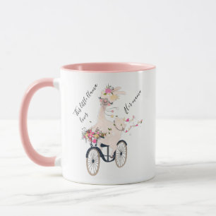 Little Llama Loves Mama, Personalised Mug, Mug