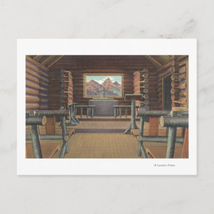 Little Log Church at Snake River View Postcard