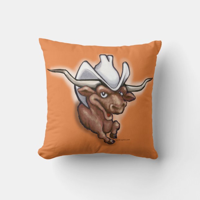Little Longhorn Cushion (Front)