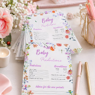 Little Love Bug baby shower Baby Predictions game