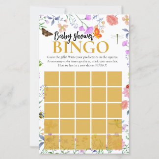 Little Love Bug Baby Shower Bingo Game