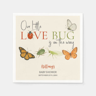 Little Love Bug Baby Shower Butterfly Napkin