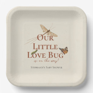 Little Love Bug Baby Shower Gender Neutral Paper Plate