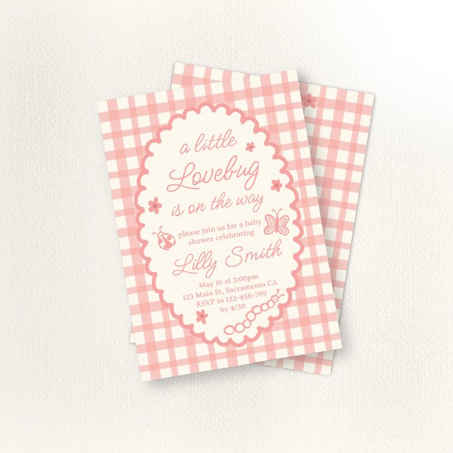 Little Love Bug Baby Shower Invitation (Creator Uploaded)