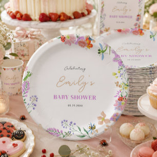 Little Love Bug Baby Shower Paper Plate
