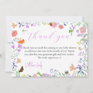 Little Love Bug Baby Shower Thank You Card