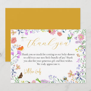 Little Love Bug Baby Shower Thank You Card