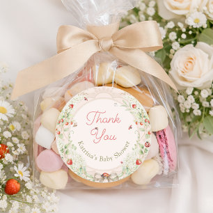 Little Love Bug Baby Shower Thank You Classic Round Sticker