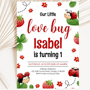 Little Love Bug Birthday Invitation