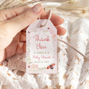 Little Love Bug Bloom Baby Shower Thank You Gift Tags