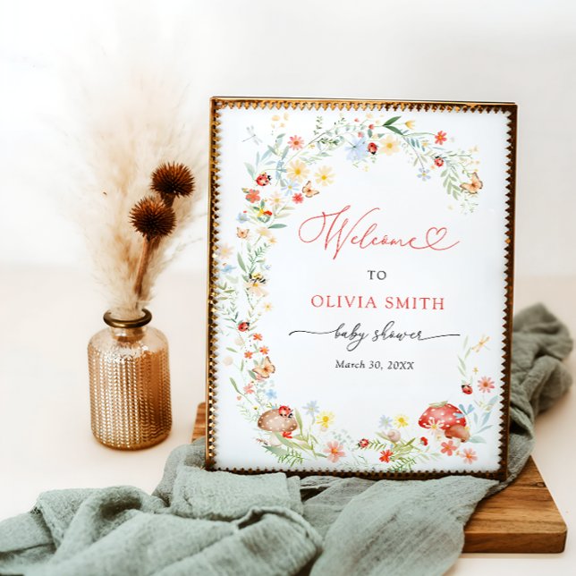 Little Love Bug Garden Baby Shower Welcome  Poster (Creator Uploaded)